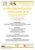 Program III Dni Gerontologii - Wrocław 2018