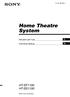 (1) Home Theatre System. Istruzioni per l uso IT. Instrukcja obsługi PL HT-SF1100 HT-SS Sony Corporation