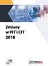 Zmiany w PIT i CIT 2018