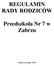 REGULAMIN RADY RODZICÓW. Przedszkola Nr 7 w Zabrzu