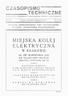 CZASOPISMO T MIESIĘCZNIK POŚWIĘCONY ZAGADNIENIOM TECHNIKI I ARCHITEKTURY MIEJSKA KOLEJ ELEKTRYCZ W KRAKOWIE