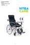 Instrukcja użytkownika Recliner Wózek inwalidzki specjalny VCWK703 Wydanie MG