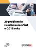29 problemów z rozliczaniem VAT w 2018 roku