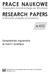 PRACE NAUKOWE RESEARCH PAPERS. Nr 433. Gospodarka regionalna w teorii i praktyce. Uniwersytetu Ekonomicznego we Wrocławiu