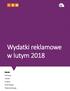 Wydatki reklamowe w lutym 2018