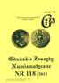 GDAŃSKIE ZESZYTY NUMIZMATYCZNE Nr 118 czerwiec 2013 r.