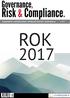 Risk & Compliance. bankowość / ubezpieczenia / rynek kapitałowy / korporacje 1/2017