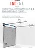 I ND - N L INDUSTRIAL HARDWARE SET FOR OVERHEAD DOORS INSTALLATION / MAINTENANCE INSTRUKCJA MONTAŻU/KONSERWACJI MANUAL