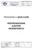 PROCEDURA nr QP/8.2.2/NK PRZEPROWADZANIE AUDITÓW WEWNĘTRZNYCH