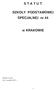 S T A T U T. SZKOŁY PODSTAWOWEJ SPECJALNEJ nr 44. w KRAKOWIE