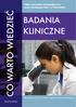 CO WARTO WIEDZIEĆ BADANIA KLINICZNE BEZPŁATNY. Polskie Towarzystwo Onkologii Klinicznej oraz Fundacja Tam i z Powrotem