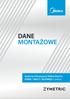 DANE MONTAŻOWE. Systemy klimatyzacji Midea Electric HOME / MULTI / BUSINESS Comfort