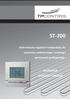 ST-200. elektroniczny regulator temperatury do systemów elektrycznego i wodnego ogrzewania podłogowego. INSTRUKCJA MONTAŻU I OBSŁUGI