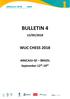 BULLETIN 4 WUC CHESS /09/2018. ARACAJU-SE BRAZIL September 12 th -19 th