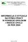 INFORMACJA O SYTUACJI NA RYNKU PRACY W POWIECIE OPOLSKIM I MIEŚCIE OPOLU ZA ROK 2004