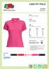 LADY-FIT POLO WOMEN S. Fabric: 97% cotton, 3% elastane. Weight: White 210gm/m2 Colour 220gm/m2