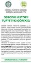 OŚRODKI HISTORII TURYSTYKI GÓRSKIEJ