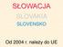 SŁOWACJA SLOVAKIA SLOVENSKO. Od 2004 r. należy do UE