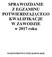 SPRAWOZDANIE Z EGZAMINU POTWIERDZAJĄCEGO KWALIFIKACJE W ZAWODZIE w 2017 roku