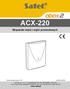 ACX-220. Ekspander wejść i wyjść przewodowych. Wersja oprogramowania 1.00 acx-220_pl 04/19