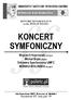 JM Rektor prof. dr hab. Klaudiusz Baran. MISTRZOWIE INSTRUMENTALISTYKI w cyklu ŚRODA NA OKÓLNIKU KONCERT SYMFONICZNY